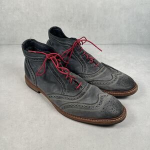 Allen Edmonds Chukka Boots Mens Size 10.5 Gray Leather Cronmok Wingtip Ankle